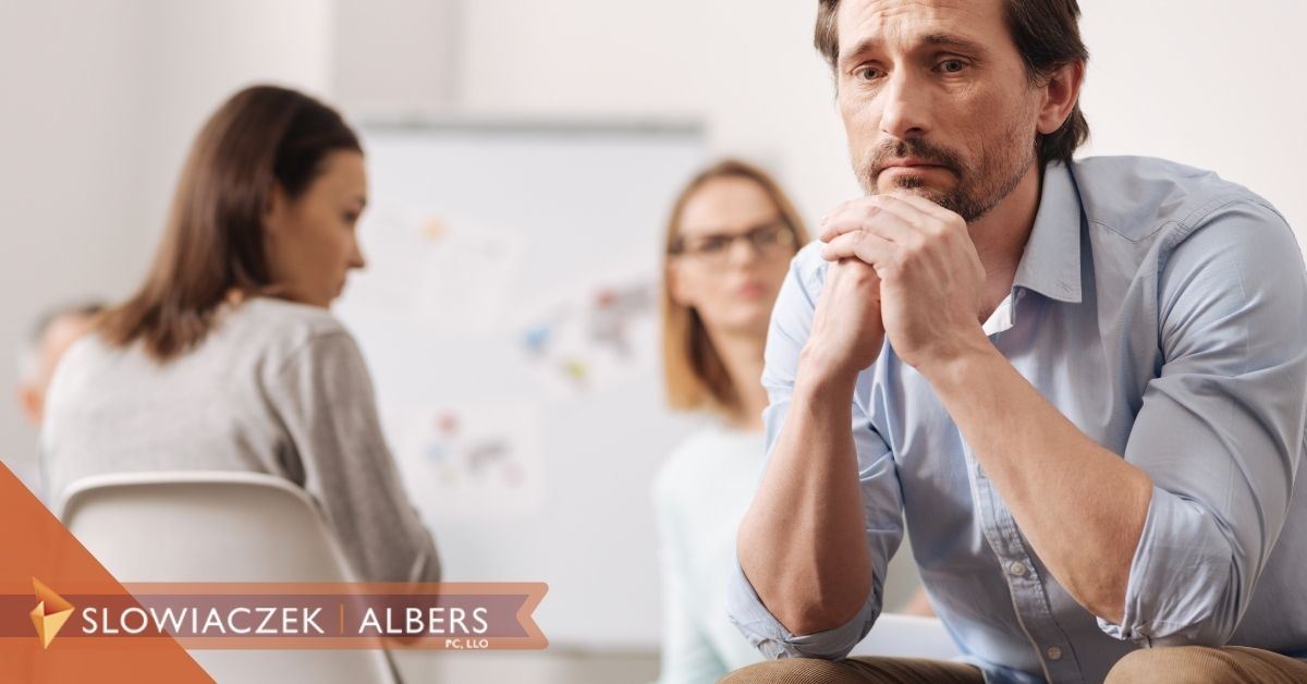 husband and wife worried